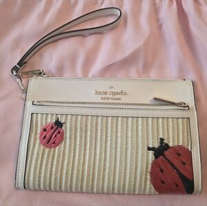 Kate Spade Cream and Red Ladybug Clutch